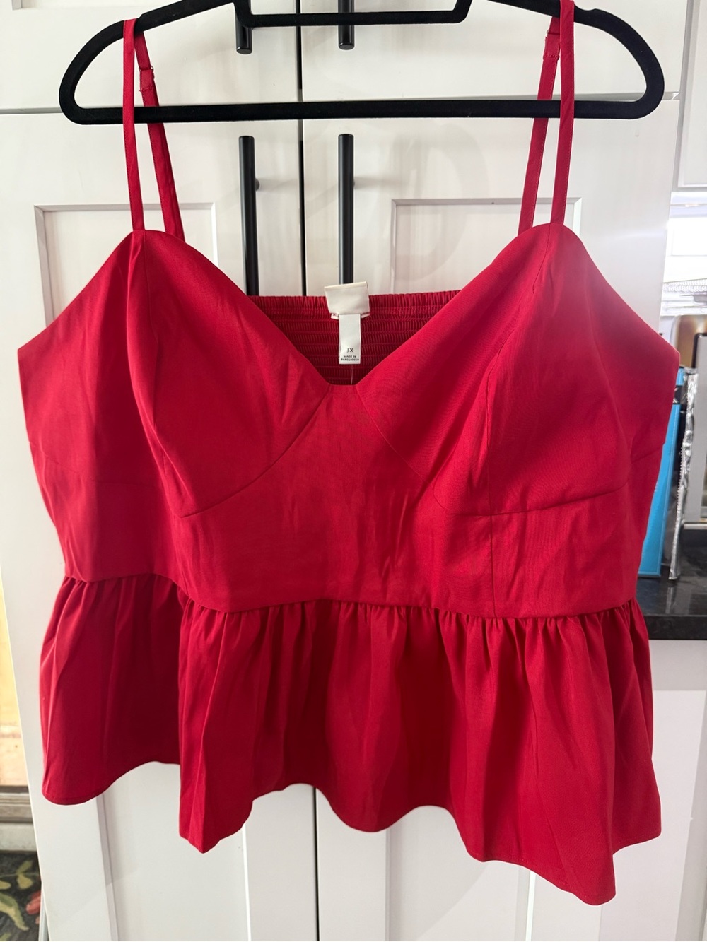 a new day Red Peplum Cami with Adjustable Straps